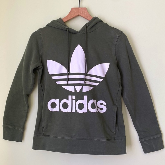 ADIDAS Originals Trefoil Hoodie Olive Green - Picture 5 of 9